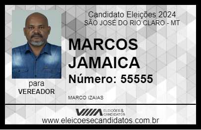 Candidato MARCOS JAMAICA 2024 - SÃO JOSÉ DO RIO CLARO - Eleições