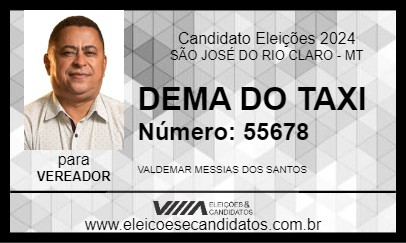 Candidato DEMA DO TAXI 2024 - SÃO JOSÉ DO RIO CLARO - Eleições