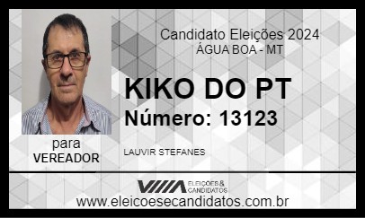 Candidato KIKO DO PT 2024 - ÁGUA BOA - Eleições