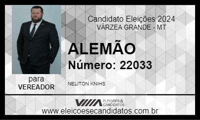 Candidato ALEMÃO 2024 - VÁRZEA GRANDE - Eleições