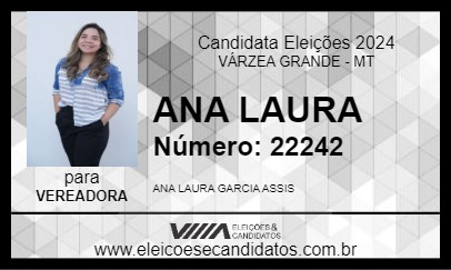 Candidato ANA LAURA 2024 - VÁRZEA GRANDE - Eleições