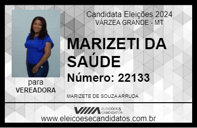 Candidato MARIZETI DA SAÚDE 2024 - VÁRZEA GRANDE - Eleições