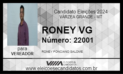 Candidato RONEY VG 2024 - VÁRZEA GRANDE - Eleições