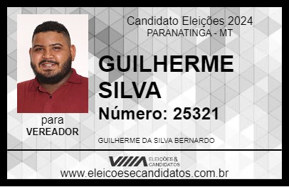 Candidato GUILHERME SILVA 2024 - PARANATINGA - Eleições