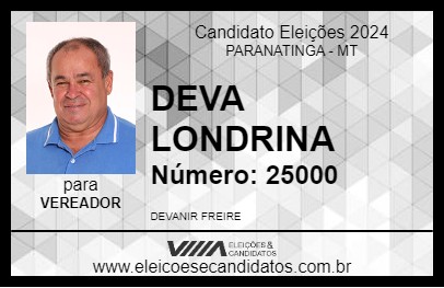 Candidato DEVA LONDRINA 2024 - PARANATINGA - Eleições