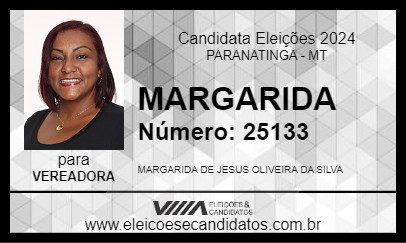 Candidato MARGARIDA 2024 - PARANATINGA - Eleições