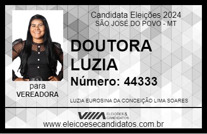 Candidato DOUTORA LUZIA 2024 - SÃO JOSÉ DO POVO - Eleições