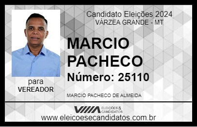 Candidato MARCIO PACHECO 2024 - VÁRZEA GRANDE - Eleições