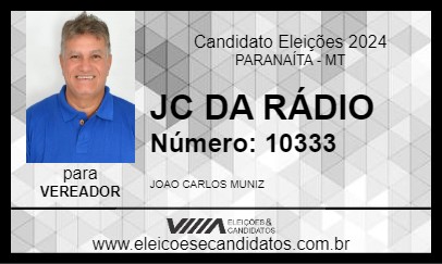 Candidato JC DA RÁDIO 2024 - PARANAÍTA - Eleições