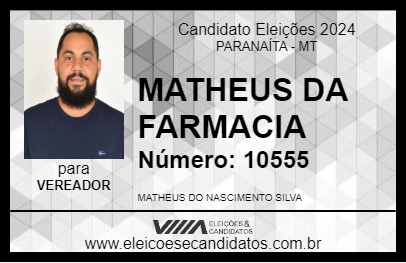 Candidato MATHEUS DA FARMACIA 2024 - PARANAÍTA - Eleições