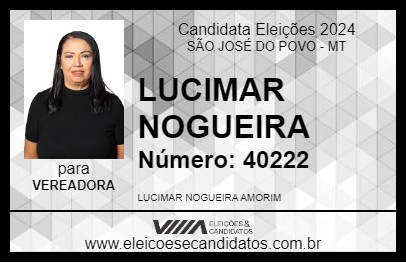 Candidato LUCIMAR NOGUEIRA 2024 - SÃO JOSÉ DO POVO - Eleições