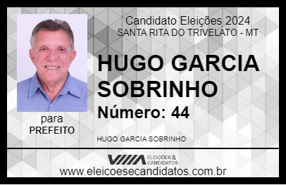 Candidato HUGO GARCIA SOBRINHO 2024 - SANTA RITA DO TRIVELATO - Eleições