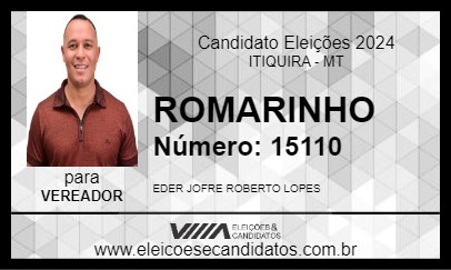 Candidato ROMARINHO 2024 - ITIQUIRA - Eleições