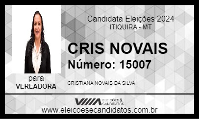 Candidato CRIS NOVAIS 2024 - ITIQUIRA - Eleições