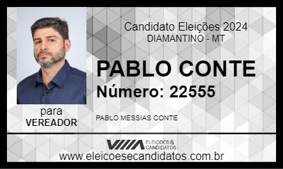 Candidato PABLO CONTE 2024 - DIAMANTINO - Eleições