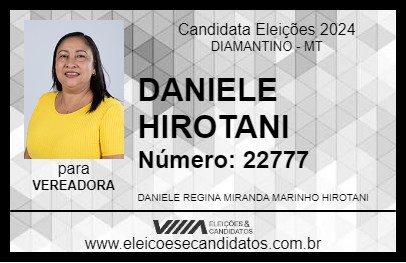 Candidato DANIELE HIROTANI 2024 - DIAMANTINO - Eleições