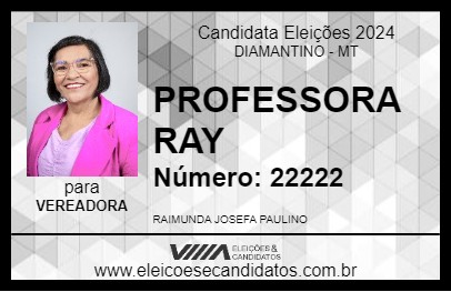 Candidato PROFESSORA RAY 2024 - DIAMANTINO - Eleições