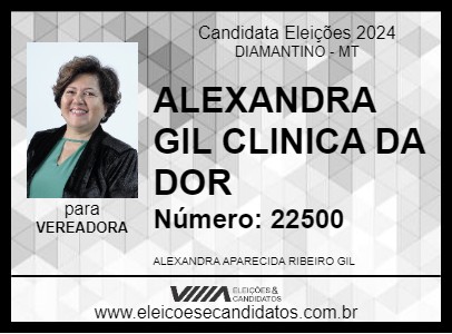 Candidato ALEXANDRA GIL 2024 - DIAMANTINO - Eleições