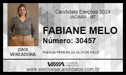 Candidato FABIANE MELO 2024 - JACIARA - Eleições