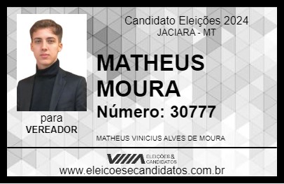 Candidato MATHEUS MOURA 2024 - JACIARA - Eleições