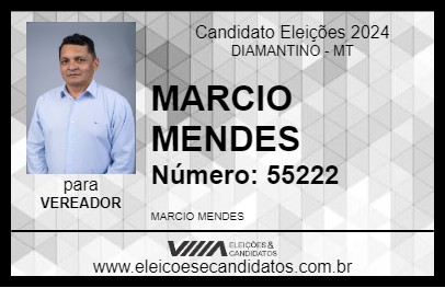 Candidato MARCIO MENDES 2024 - DIAMANTINO - Eleições