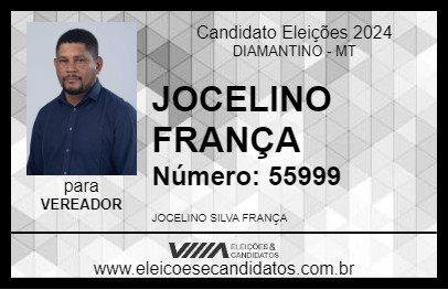 Candidato JOCELINO FRANÇA 2024 - DIAMANTINO - Eleições