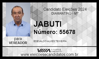 Candidato JABUTI 2024 - DIAMANTINO - Eleições