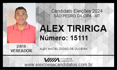 Candidato ALEX TIRIRICA 2024 - SÃO PEDRO DA CIPA - Eleições