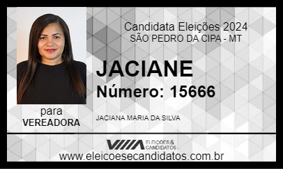 Candidato JACIANE 2024 - SÃO PEDRO DA CIPA - Eleições