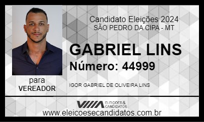 Candidato GABRIEL LINS 2024 - SÃO PEDRO DA CIPA - Eleições