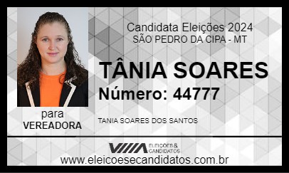 Candidato TÂNIA SOARES 2024 - SÃO PEDRO DA CIPA - Eleições