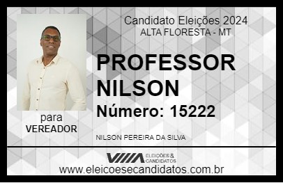 Candidato PROFESSOR NILSON 2024 - ALTA FLORESTA - Eleições