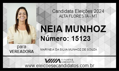 Candidato NEIA MUNHOZ 2024 - ALTA FLORESTA - Eleições