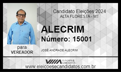 Candidato ALECRIM 2024 - ALTA FLORESTA - Eleições