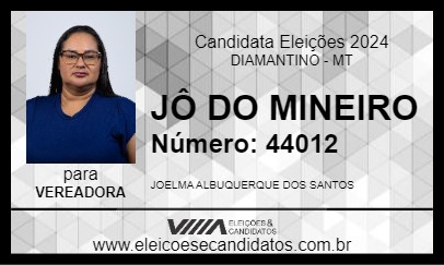 Candidato JÔ DO MINEIRO 2024 - DIAMANTINO - Eleições