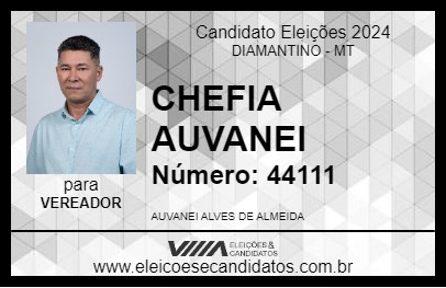 Candidato CHEFIA AUVANEI 2024 - DIAMANTINO - Eleições