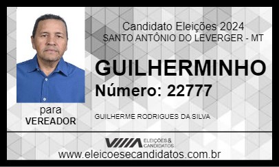 Candidato GUILHERMINHO 2024 - SANTO ANTÔNIO DO LEVERGER - Eleições