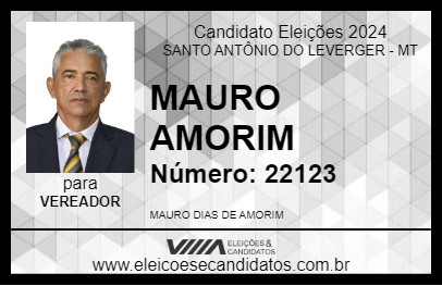 Candidato MAURO AMORIM 2024 - SANTO ANTÔNIO DO LEVERGER - Eleições