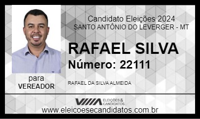 Candidato RAFAEL SILVA 2024 - SANTO ANTÔNIO DO LEVERGER - Eleições