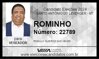 Candidato ROMINHO 2024 - SANTO ANTÔNIO DO LEVERGER - Eleições