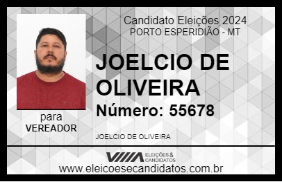 Candidato JOELCIO DE OLIVEIRA 2024 - PORTO ESPERIDIÃO - Eleições