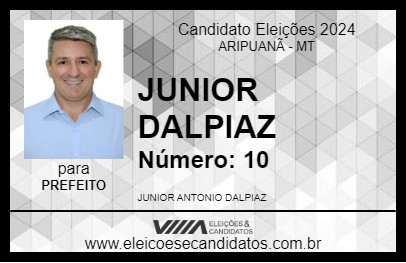 Candidato JUNIOR DALPIAZ 2024 - ARIPUANÃ - Eleições