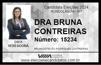 Candidato DRA BRUNA CONTREIRAS 2024 - RONDOLÂNDIA - Eleições