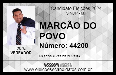 Candidato MARCÃO DO POVO 2024 - SINOP - Eleições