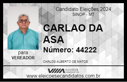 Candidato CARLAO DA ASA 2024 - SINOP - Eleições