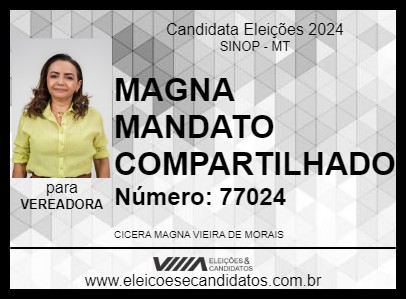 Candidato MAGNA MANDATO COMPARTILHADO 2024 - SINOP - Eleições