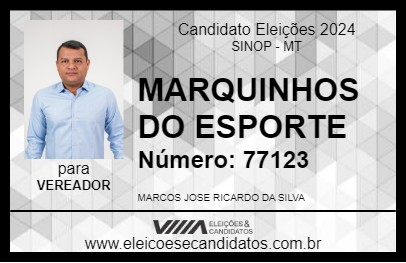 Candidato MARQUINHOS DO ESPORTE 2024 - SINOP - Eleições