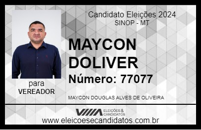 Candidato MAYCON DOLIVER 2024 - SINOP - Eleições