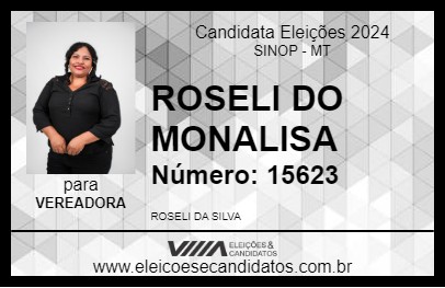 Candidato ROSELI DO MONALISA 2024 - SINOP - Eleições