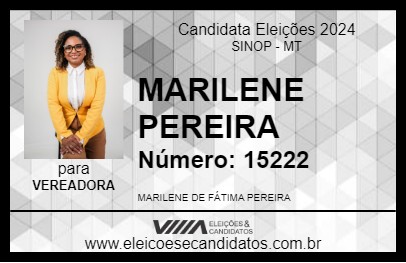 Candidato MARILENE PEREIRA 2024 - SINOP - Eleições